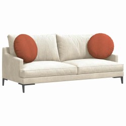 Coussins de siège 2 pcs Rouge orange Ø50 x 19 cm 552914552914