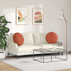 Coussins de siège 2 pcs Rouge orange Ø50 x 19 cm 552914552914