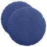 Coussins de siège 2 pcs Bleu police Ø50 x 19 cm Velours 552921552921