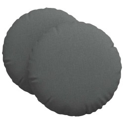 Coussins de siège 2 pcs Gris foncé Ø60 x 21 cm tissu 552923552923
