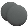 Coussins de siège 2 pcs Gris foncé Ø60 x 21 cm tissu 552923552923