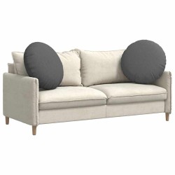 Coussins de siège 2 pcs Gris foncé Ø60 x 21 cm tissu 552923552923