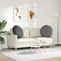 Coussins de siège 2 pcs Gris foncé Ø60 x 21 cm tissu 552923552923