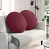 Coussins de siège 2 pcs Bordeaux Ø60 x 21 cm tissu 552924552924