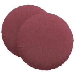 Coussins de siège 2 pcs Bordeaux Ø60 x 21 cm tissu 552924552924
