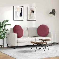 Coussins de siège 2 pcs Bordeaux Ø60 x 21 cm tissu 552924552924