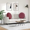 Coussins de siège 2 pcs Bordeaux Ø60 x 21 cm tissu 552924552924