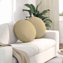 Coussins de siège 2 pcs Vert gris Ø50 x 19 cm 552926552926