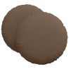 Coussins de siège 2 pcs Marron Ø60 x 21 cm tissu 552932552932