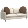 Coussins de siège 2 pcs Marron Ø60 x 21 cm tissu 552932552932