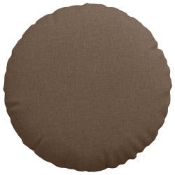 Coussins de siège 2 pcs Marron Ø60 x 21 cm tissu 552932552932