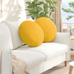 Coussins de siège 2 pcs Jaune clair Ø50 x 19 cm 552937552937