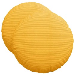 Coussins de siège 2 pcs Jaune clair Ø50 x 19 cm 552937552937