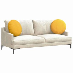 Coussins de siège 2 pcs Jaune clair Ø50 x 19 cm 552937552937