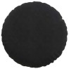 Coussins de siège 2 pcs Noir Ø50 x 19 cm Velours 552939552939