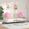 Coussins de siège 2 pcs Rose Ø80 x 29 cm tissu 552944552944