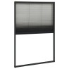 Moustiquaire plissée pour fenêtre Aluminium Anthracite 80x160cm 552945552945