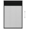 Moustiquaire plissée pour fenêtre Aluminium Anthracite 80x160cm 552945552945