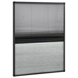 Moustiquaire plissée pour fenêtre Aluminium 60x80cm avec auvent 552946552946