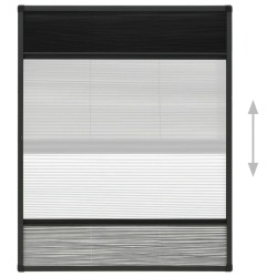 Moustiquaire plissée pour fenêtre Aluminium 60x80cm avec auvent 552946552946