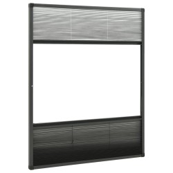 Moustiquaire plissée pour fenêtre Aluminium 60x80cm avec auvent 552946552946