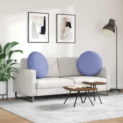 Coussins de siège 2 pcs Bleu denim Ø80 x 29 cm tissu 552947552947