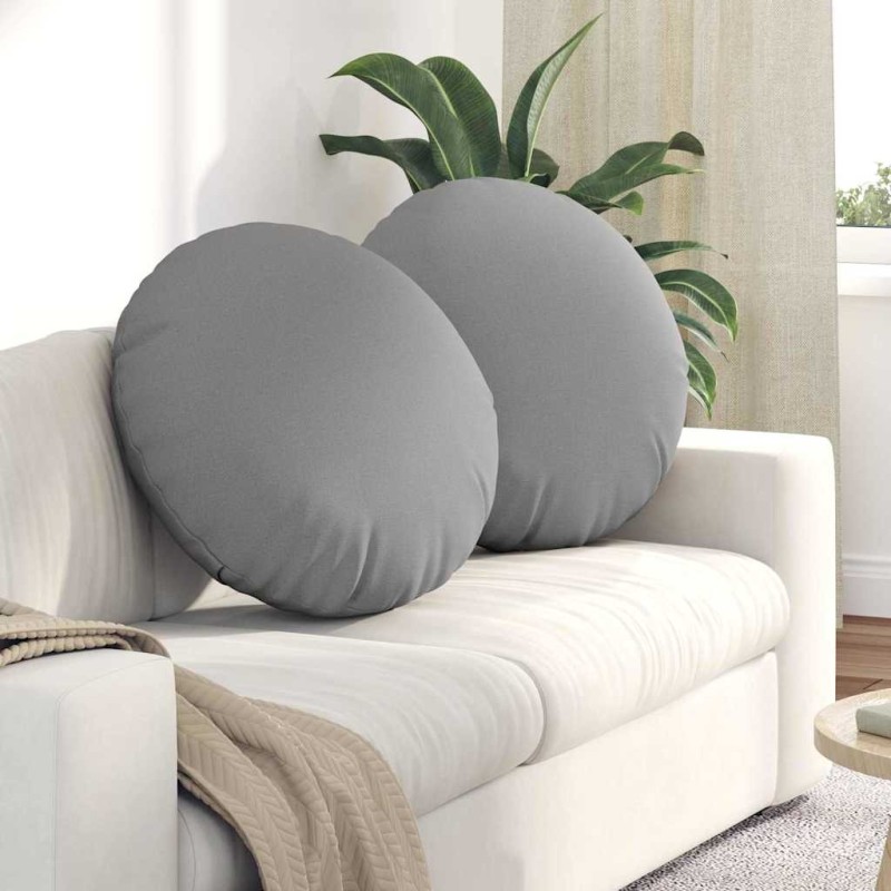 Coussins de siège 2 pcs Gris nuage Ø80 x 29 cm tissu 552948552948
