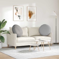 Coussins de siège 2 pcs Gris nuage Ø80 x 29 cm tissu 552948552948