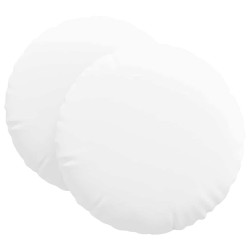Coussins de siège 2 pcs Blanc Ø80 x 29 cm tissu 552950552950