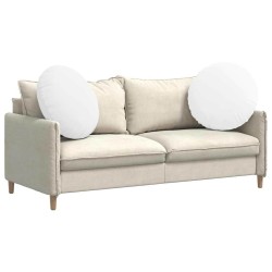 Coussins de siège 2 pcs Blanc Ø80 x 29 cm tissu 552950552950