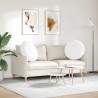 Coussins de siège 2 pcs Blanc Ø80 x 29 cm tissu 552950552950