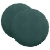 Coussins de siège 2 pcs Vert foncé Ø 80 x 29 cm Velours 552956552956