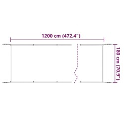 Auvent vertical Bleu 180x1200 cm Tissu oxford 552959552959