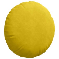 Coussins de siège 2 pcs Jaune Ø 80 x 29 cm Velours 552961552961