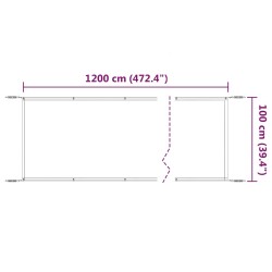 Auvent vertical Bleu 100x1200 cm Tissu oxford 552962552962