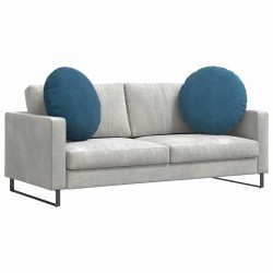 Coussins de siège 2 pcs Bleu Ø 80 x 29 cm Velours 552968552968