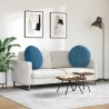 Coussins de siège 2 pcs Bleu Ø 80 x 29 cm Velours 552968552968
