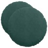 Coussins de siège 2 pcs Vert foncé Ø50 x 19 cm Velours 552974552974