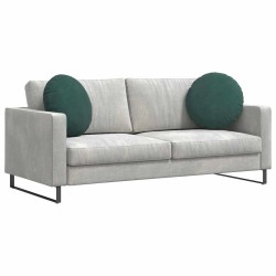 Coussins de siège 2 pcs Vert foncé Ø50 x 19 cm Velours 552974552974