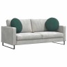 Coussins de siège 2 pcs Vert foncé Ø50 x 19 cm Velours 552974552974