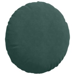 Coussins de siège 2 pcs Vert foncé Ø50 x 19 cm Velours 552974552974