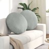 Coussins de siège 2 pcs Gris clair Ø 40 x 13 cm Velours 552975552975