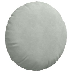 Coussins de siège 2 pcs Gris clair Ø 40 x 13 cm Velours 552975552975