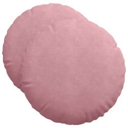 Coussins de siège 2 pcs Rose Ø50 x 19 cm Velours 552976552976