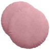 Coussins de siège 2 pcs Rose Ø50 x 19 cm Velours 552976552976