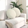 Coussins de siège 2 pcs Crème Ø50 x 19 cm Velours 552977552977