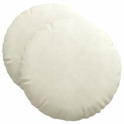 Coussins de siège 2 pcs Crème Ø50 x 19 cm Velours 552977552977