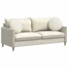Coussins de siège 2 pcs Crème Ø50 x 19 cm Velours 552977552977