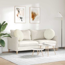 Coussins de siège 2 pcs Crème Ø50 x 19 cm Velours 552977552977