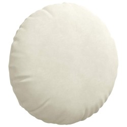 Coussins de siège 2 pcs Crème Ø50 x 19 cm Velours 552977552977